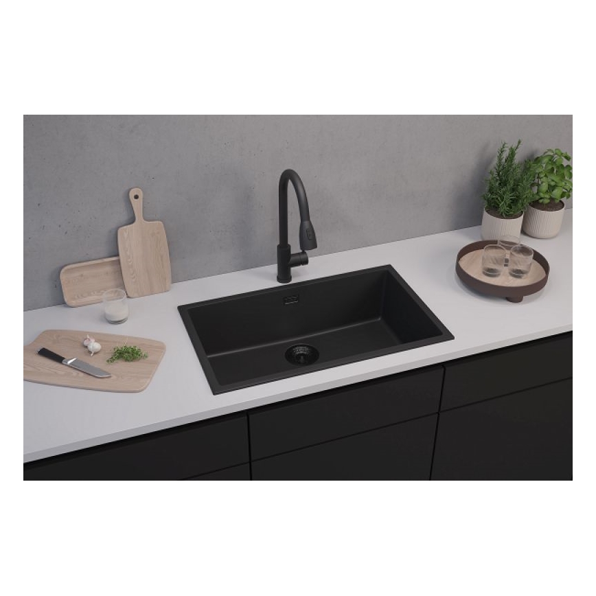 ALVEUS 1150064 - Gootsteen OMNI 75x45 cm graniet/zwart