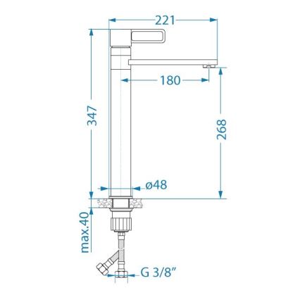 ALVEUS 1150752 - Kraan voor gootsteen MAYA 34,7 cm roestvrij