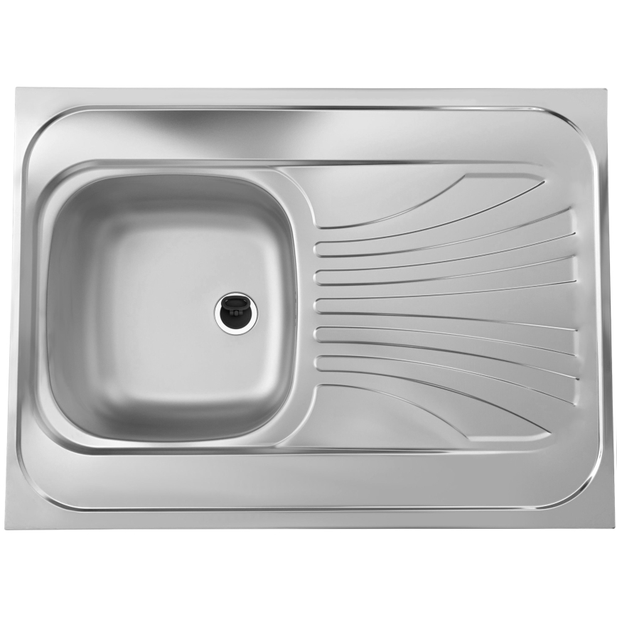 ALVEUS SETA24019 - Keukenwasbak CLASSIC 80x60 cm + kraan met flexibele uitloop MINTAS 34 cm staal/zwart
