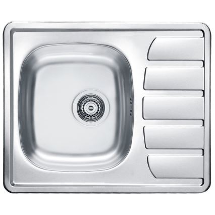 ALVEUS SETA265 - Afwasbak ZOOM 61,5x50 cm + RIVIERA kraan 14,8 cm satin/glanzend chroom