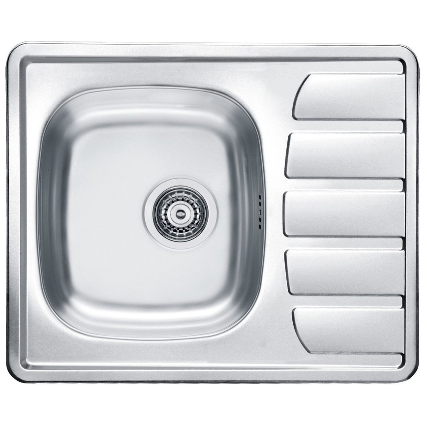 ALVEUS SETA265 - Afwasbak ZOOM 61,5x50 cm + RIVIERA kraan 14,8 cm satin/glanzend chroom
