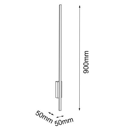 Amplex - LED Wand Lamp LED/3,8W/230V goud/zwart
