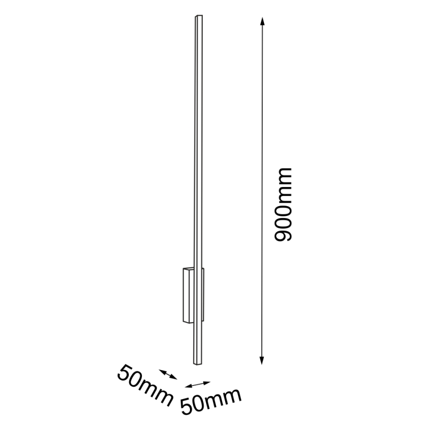 Amplex - LED Wand Lamp LED/3,8W/230V goud/zwart