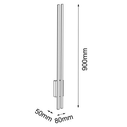 Amplex - LED Wand Lamp 2xLED/3,8W/230V