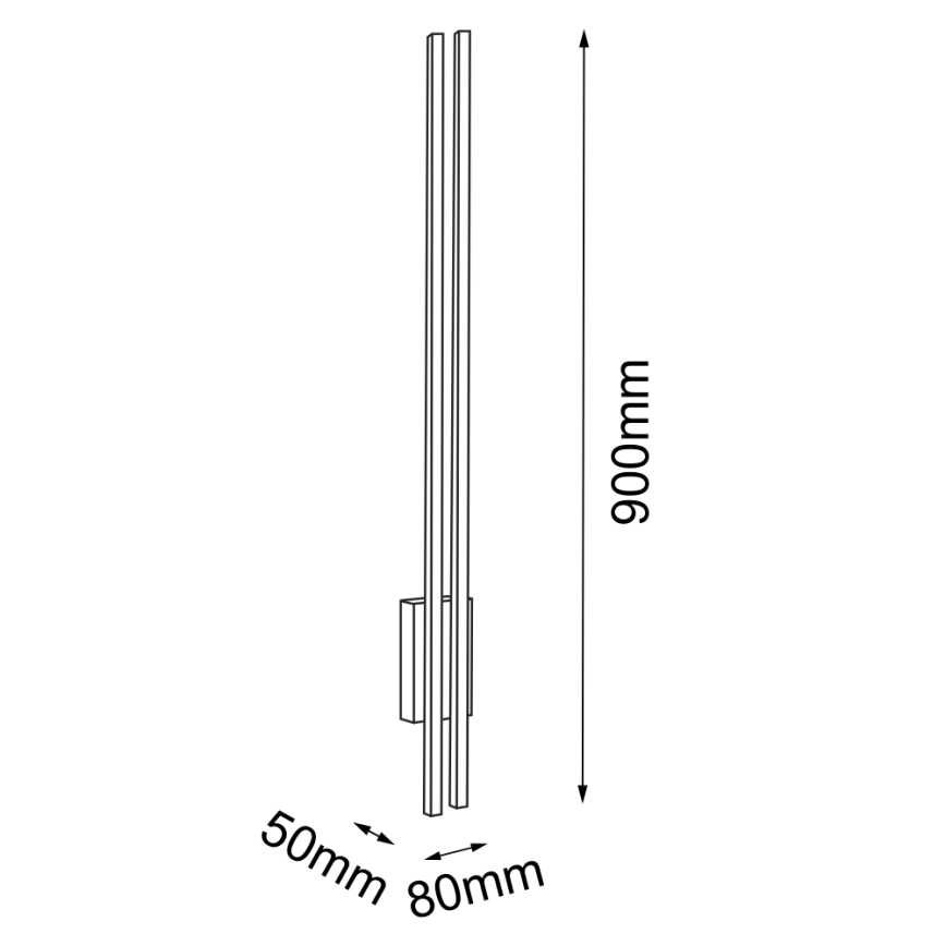 Amplex - LED Wand Lamp 2xLED/3,8W/230V
