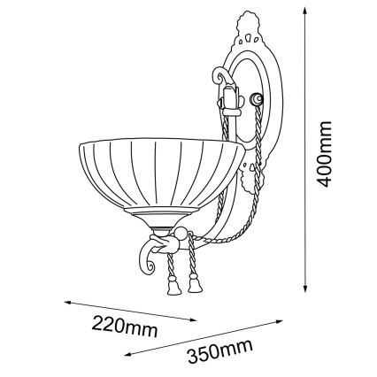 Amplex - Wand Lamp 1xE27/10W/230V