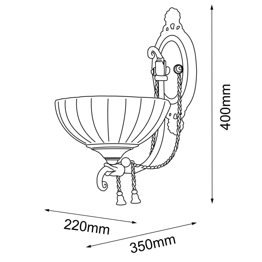 Amplex - Wand Lamp 1xE27/10W/230V