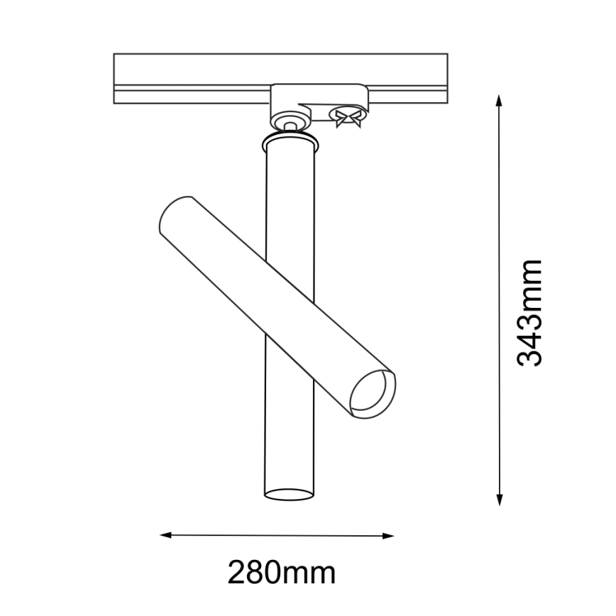 Amplex - Spot voor een rail Systeem 1xGU10-MR11/15W/230V wit/messing