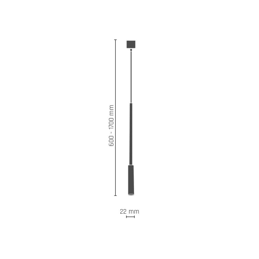Amplex - Hanglamp aan een paal 1xG9/10W/230V
