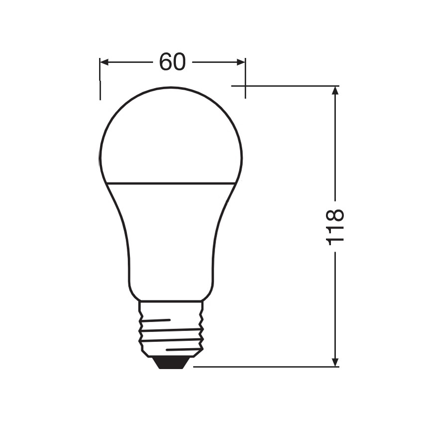 Antibacteriële LED Lamp A100 E27/13W/230V 6500K - Osram