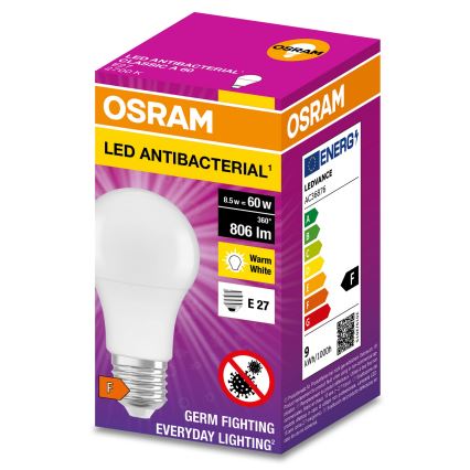 Antibacteriële LED Lamp A60 E27/8,5W/230V 2700K - Osram