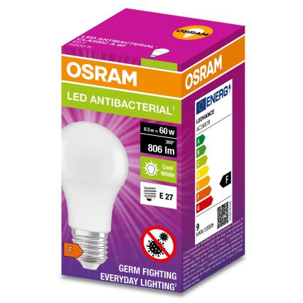 Antibacteriële LED Lamp A60 E27/8,5W/230V 4000K - Osram