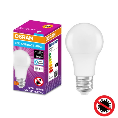 bouwen pindas Outlook Antibacteriële LED Lamp A60 E27/8,5W/230V 6500K - Osram | Lampenmanie