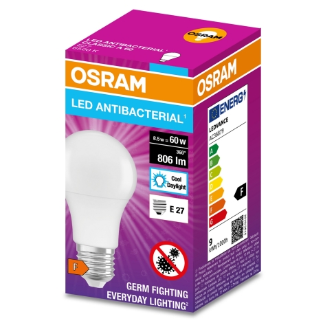 Antibacteriële LED A60 E27/8,5W/230V 6500K - Osram |