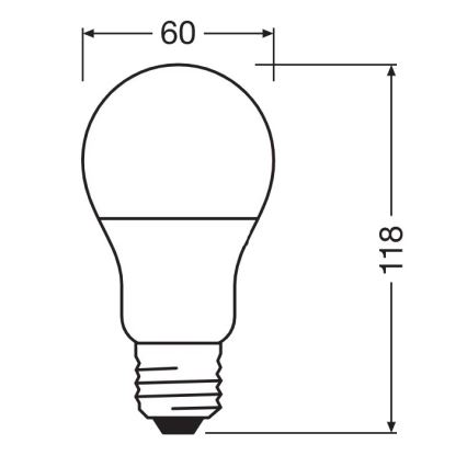 Antibacteriële LED Lamp A75 E27/10W/230V 4000K - Osram