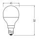 Antibacteriële LED Lamp P40 E14/4,9W/230V 2700K - Osram