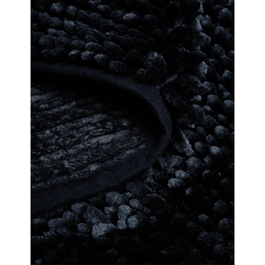 Antislip badmat CHENILLE 50x80 cm zwart