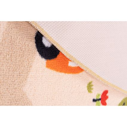 Antislip kinder vloerkleed ARES STREETS 160 cm beige/safari