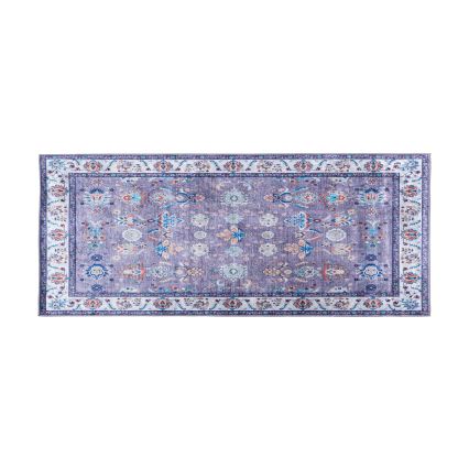 Antislip oosters vloerkleed PRINT SHINE 70x140 cm blauw
