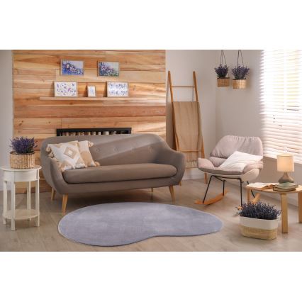 Antislip vloerkleed LOREN 120x170 cm grijs