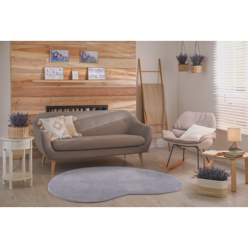 Antislip vloerkleed LOREN 160x230 cm grijs