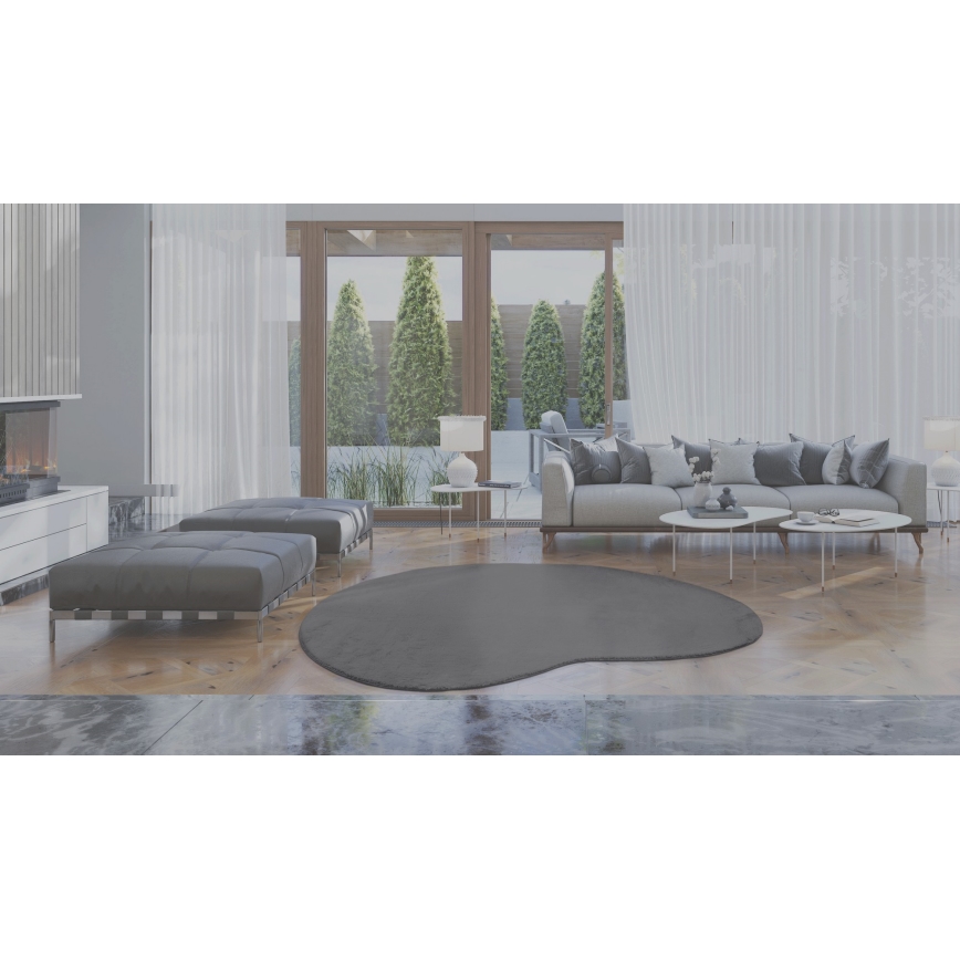 Antislip vloerkleed LOREN 160x230 cm grijs
