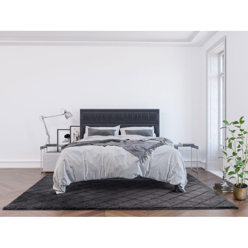 Antislip vloerkleed MODENA NEW 120x160 cm antraciet