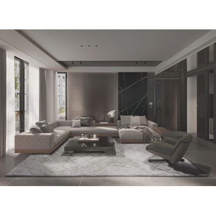 Antislip vloerkleed MODENA NEW 120x160 cm lichtgrijs