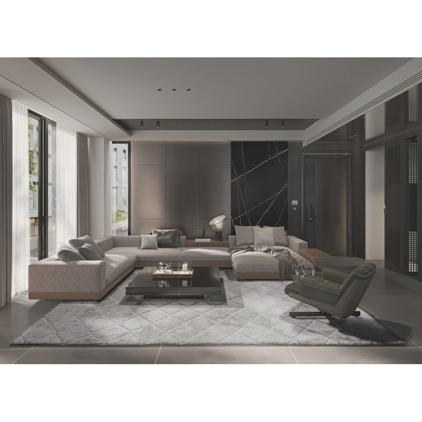 Antislip vloerkleed MODENA NEW 120x160 cm lichtgrijs