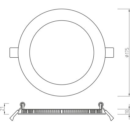 APLED - Hangende LED Badkamer plafond verlichting RONDO LED/12W/230V IP54 175 mm