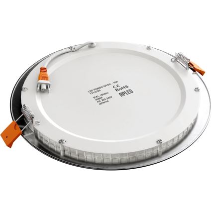 APLED - Hangende LED Badkamer plafond verlichting RONDO LED/18W/230V IP40 diameter 22,5 cm mat chroom