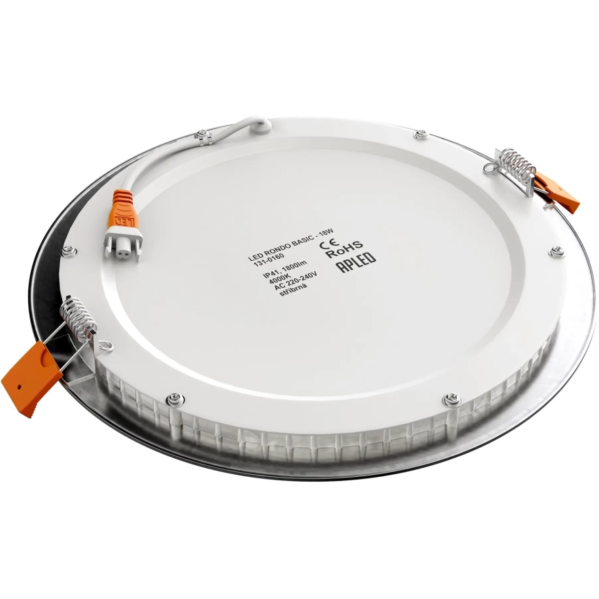 APLED - Hangende LED Badkamer plafond verlichting RONDO LED/18W/230V IP40 diameter 22,5 cm mat chroom