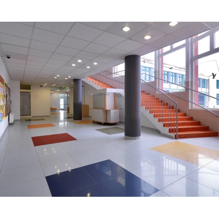 APLED - Hangende LED Badkamer plafond verlichting RONDO LED/24W/230V IP40 diameter 30 cm mat chroom