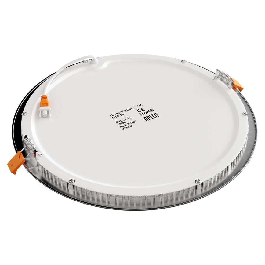 APLED - Hangende LED Badkamer plafond verlichting RONDO LED/24W/230V IP40 diameter 30 cm mat chroom