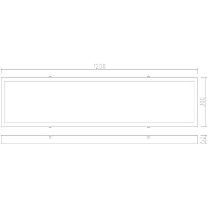 APLED - LED Bevestigd Paneel LONG LED/40W/230V 4000K 120x30cm IP41 wit