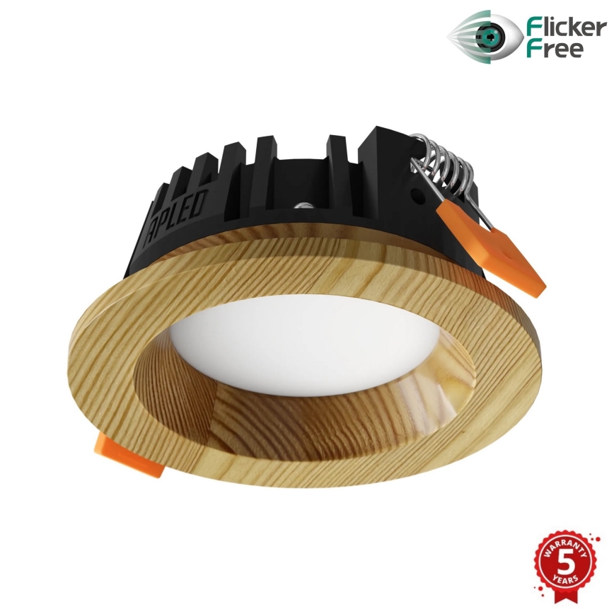 APLED - LED Hang plafondverlichting RONDO WOODLINE LED/3W/230V 4000K diameter 9 cm Dennenboom massief hout