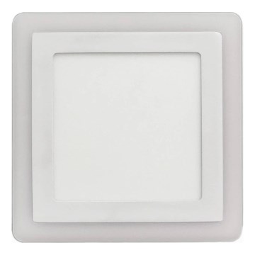 APLED - LED Inbouwbadkamerlamp SQUARE DUO LED/4W + LED/12W/230V IP41 3000/4000K 19,5x19,5 cm wit