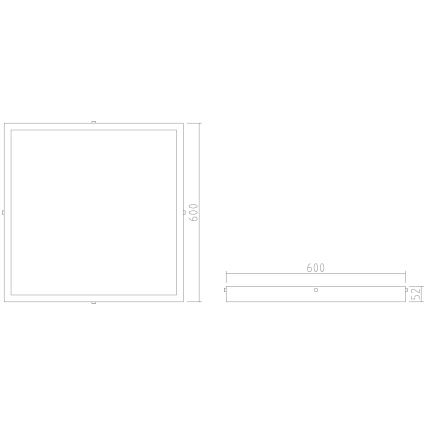 APLED - LED Inbouwpaneel QUADRA LED/40W/230V 4000K 60x60cm IP41