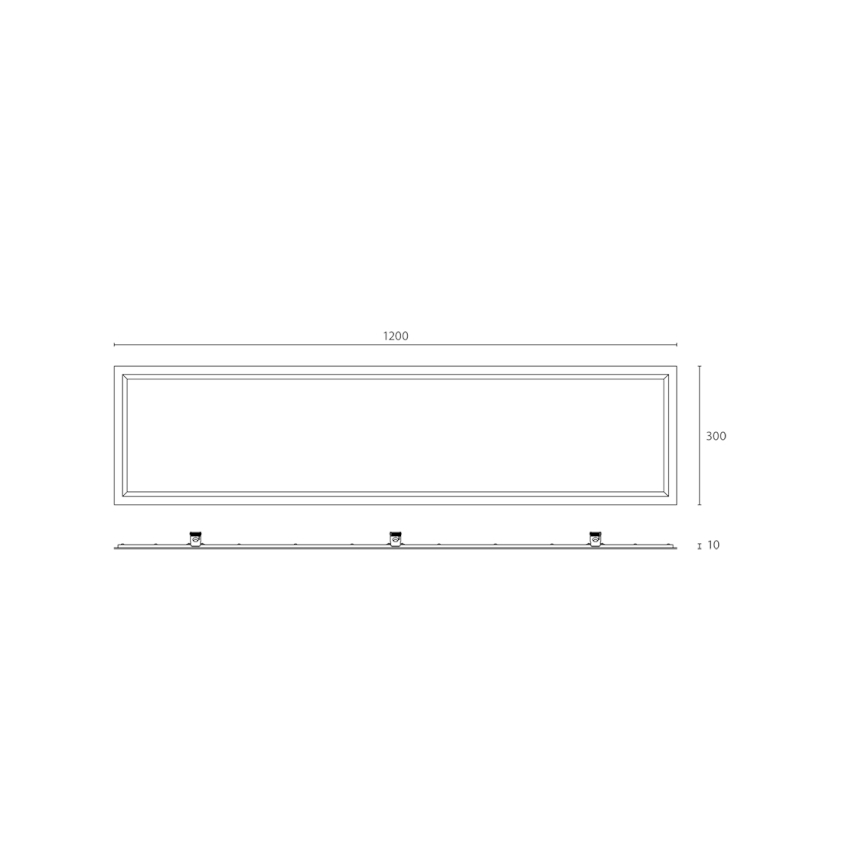 APLED - LED plafond lichtpaneel badkamer QUADRA LED/40W/230V 4000K IP41 120x30cm