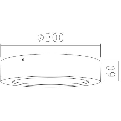 APLED - LED Plafond Lamp RONDO LED/24W/230V d. 30 cm hout