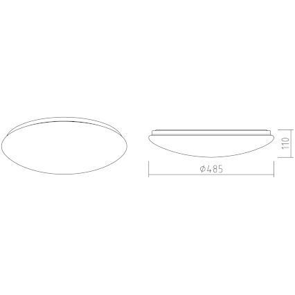 APLED - LED Plafondlamp LENS P TRICOLOR LED/36W/230V IP41 2700 - 6500K 2520lm