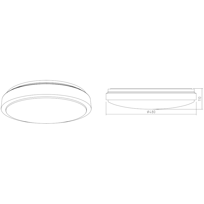 APLED - LED Plafondlamp LENS PP TRICOLOR LED/36W/230V IP41 2700 - 6500K 2520lm