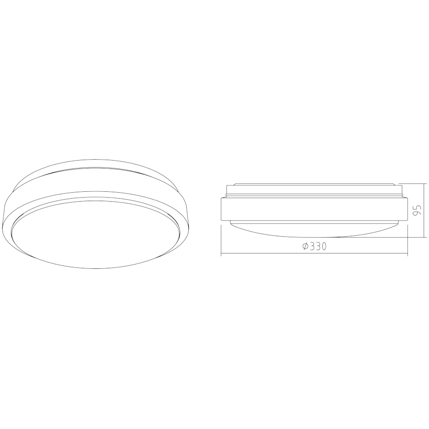 APLED - LED Plafondlamp LENS R TRICOLOR LED/12W/230V IP41 2700 - 6500K 825lm