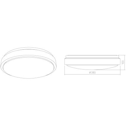 APLED - LED Plafondlamp LENS R TRICOLOR LED/24W/230V IP41 2700 - 6500K 1680lm