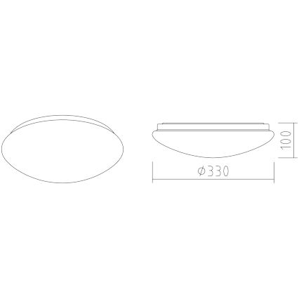 APLED - LED Plafondlamp met sensor LENS P TRICOLOR LED/18W/230V IP44 2700 - 6500K 1210lm