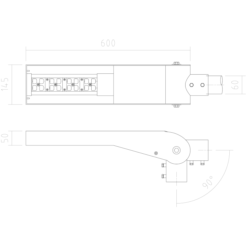 APLED - LED Straatlantaarn FLEXIBO PREMIUM LED/19W/90-265V IP65 2700K