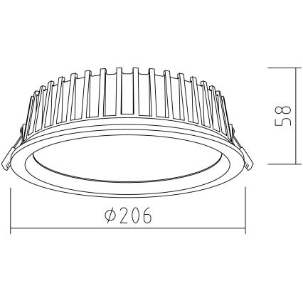 APLED - LED Hang plafondverlichting RONDO WOODLINE LED/12W/230V 3000K diameter 20 cm eiken massief hout