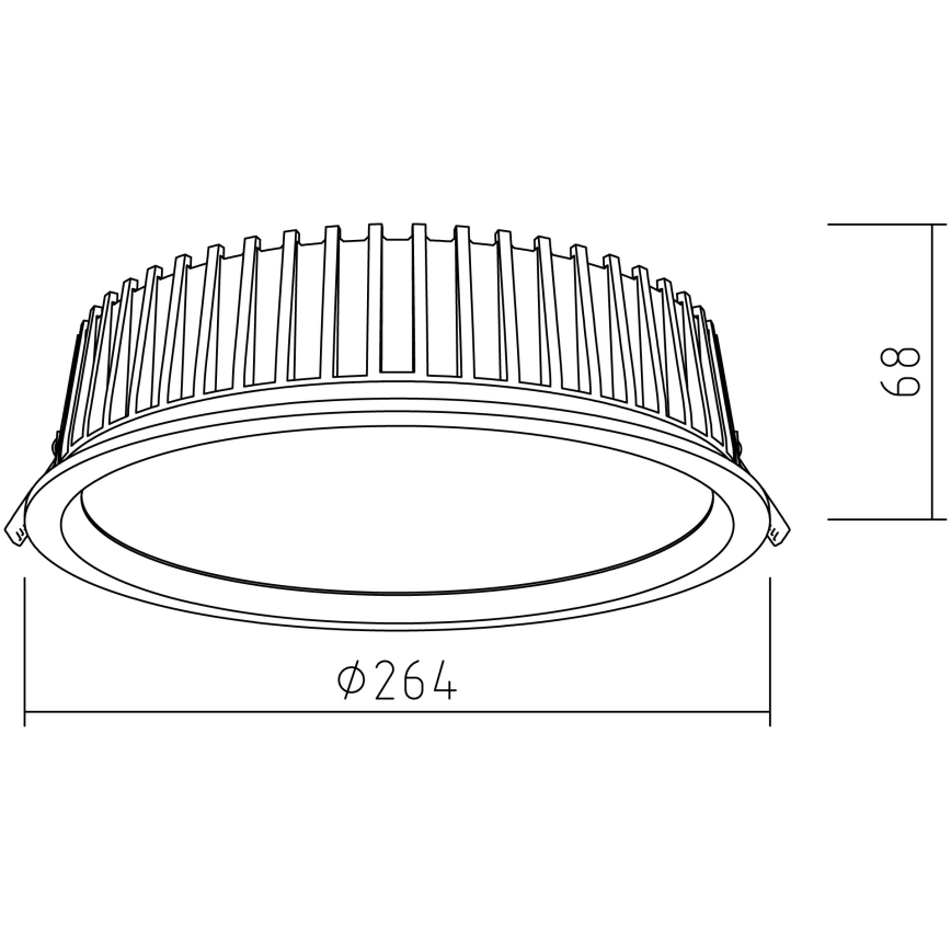 APLED - LED Hang plafondverlichting RONDO WOODLINE LED/18W/230V 3000K diameter 26 cm eiken massief hout