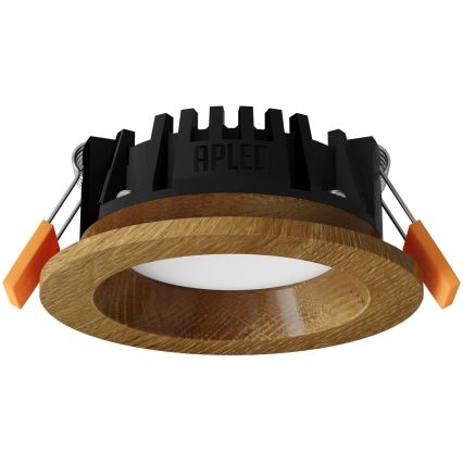 APLED - LED Hang plafondverlichting RONDO WOODLINE LED/3W/230V 3000K diameter 9 cm eiken massief hout