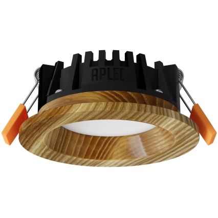 APLED - LED Hang plafondverlichting RONDO WOODLINE LED/3W/230V 3000K diameter 9 cm essehout massief hout